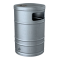 Litter bin 40l, with ash tray | hot dipped galvanized | without standingpost